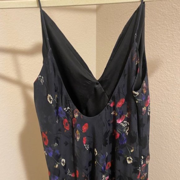 All Saints Floral Midi Dress With Slit - Picture 2 of 4